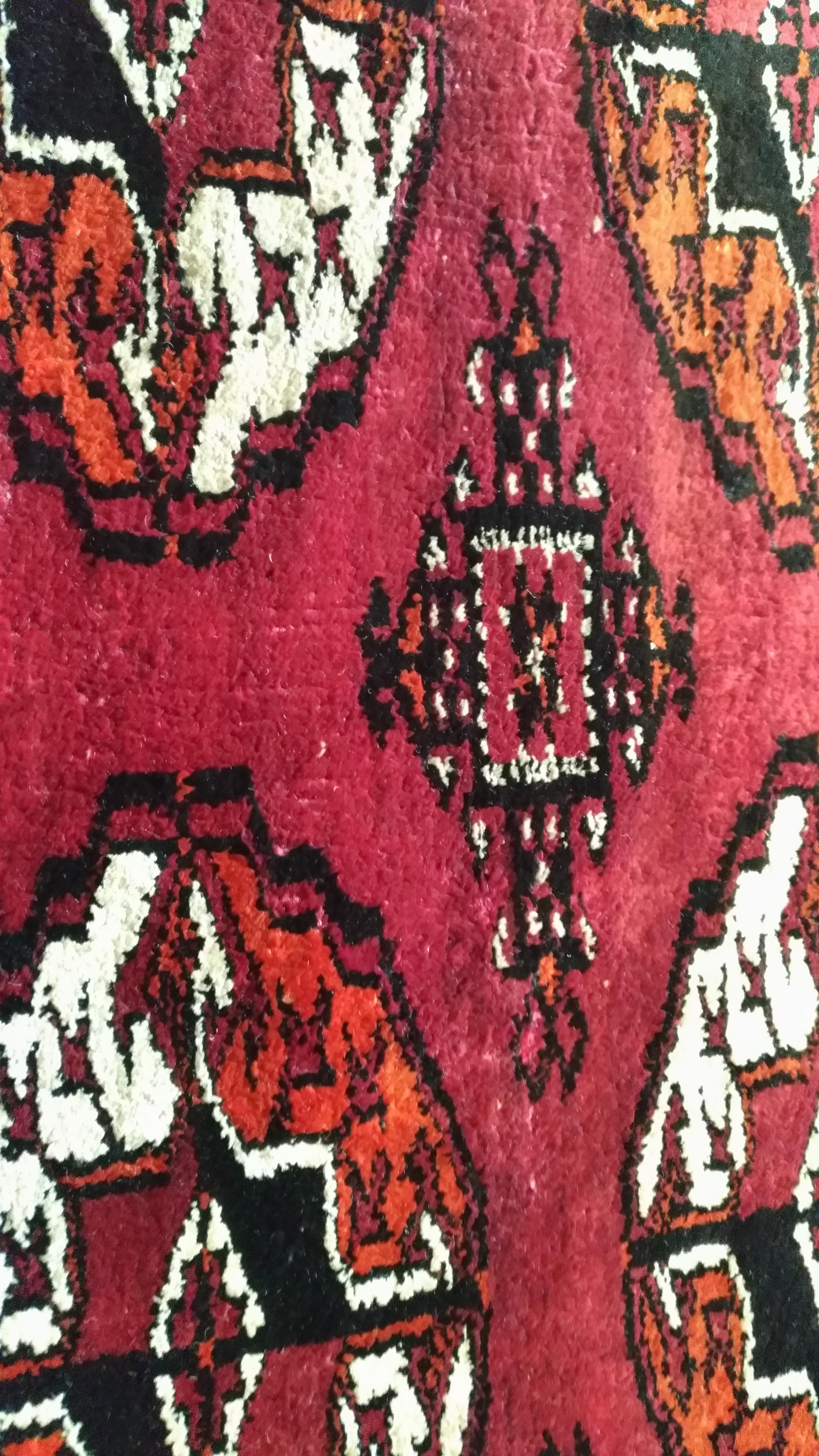 972 - antique boukara silk rug.