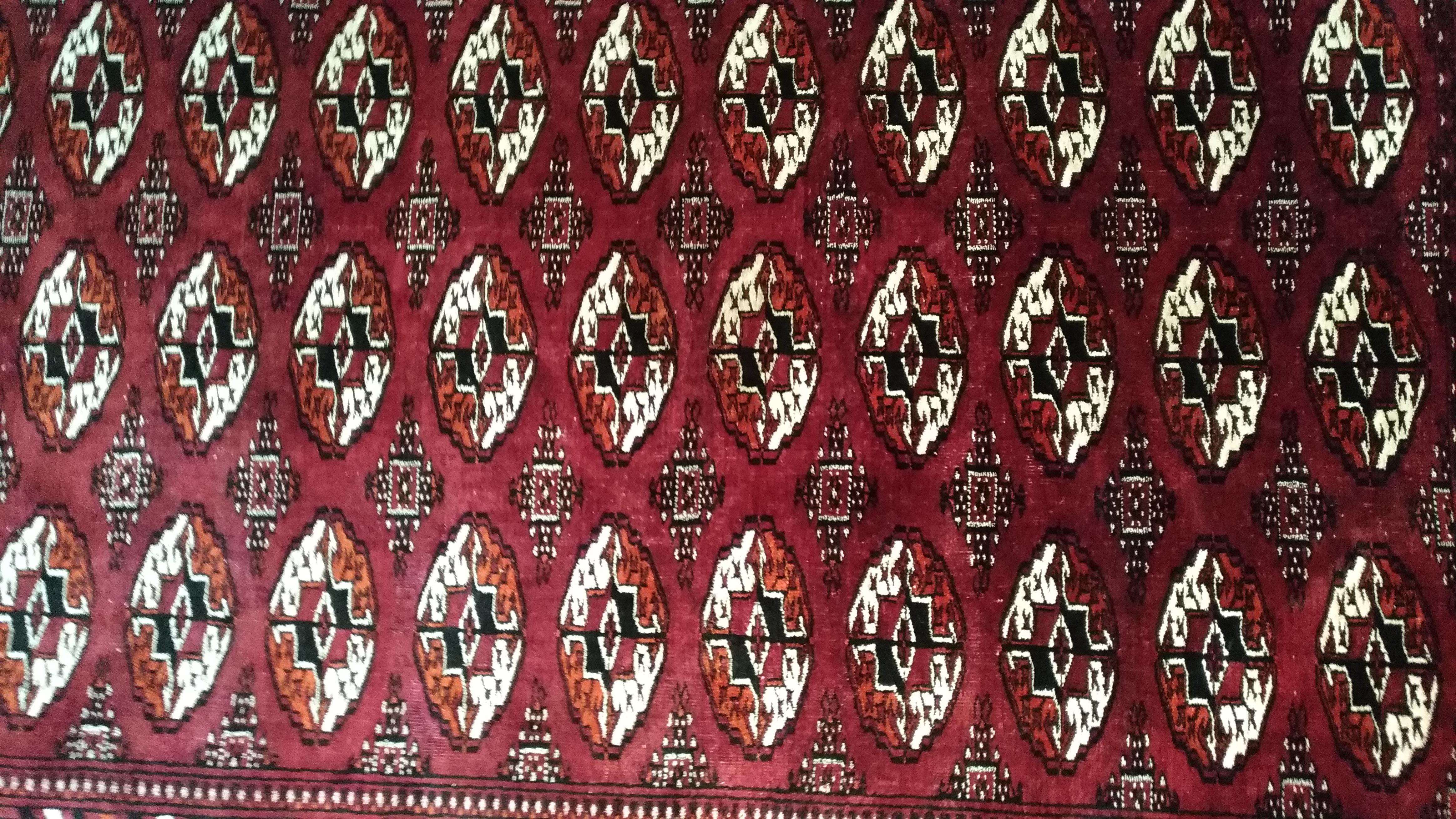 Noué à la main Tapis Boukara ancien entièrement en soie 972 en vente