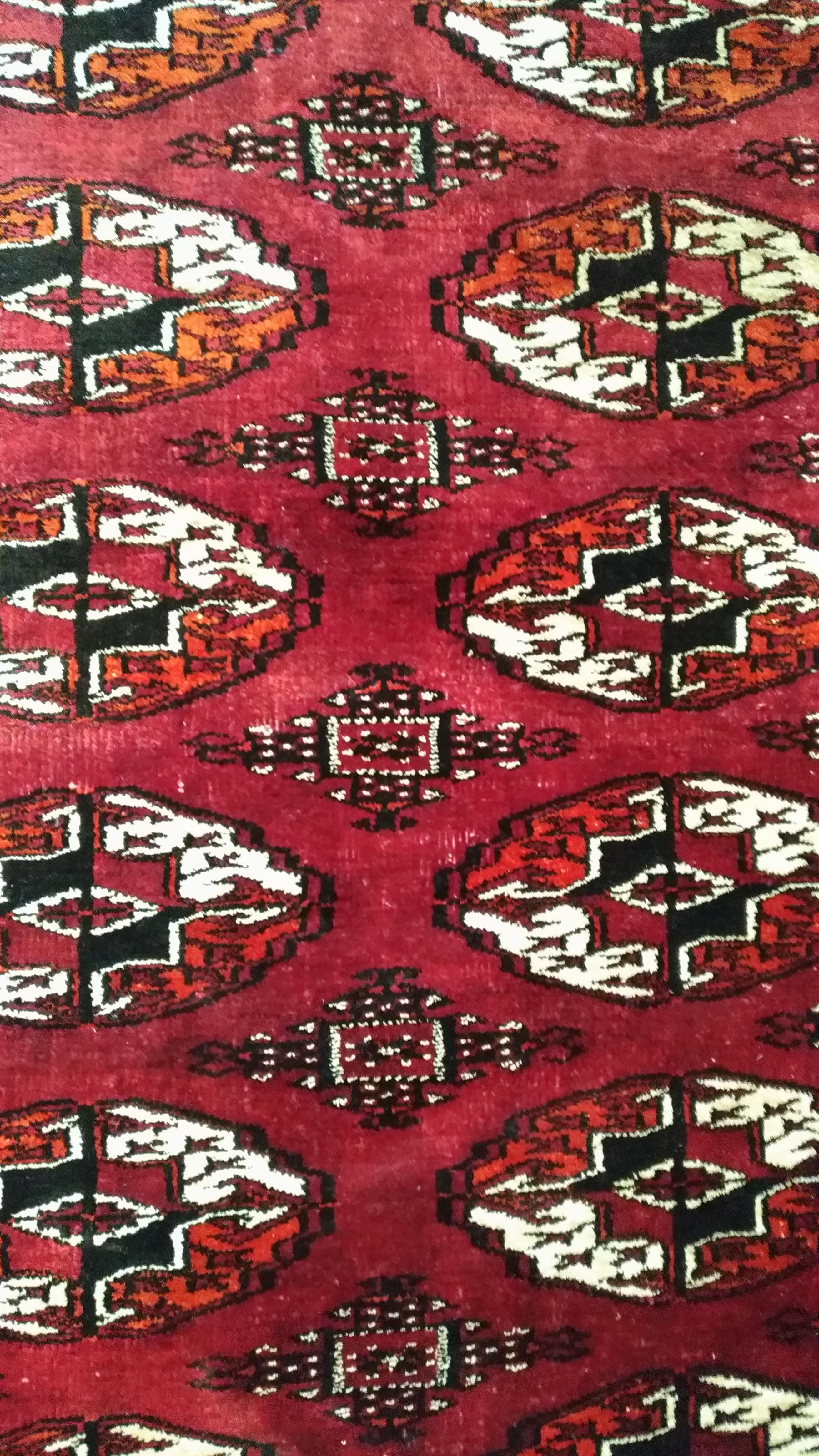 Tapis Boukara ancien entièrement en soie 972 Excellent état - En vente à Paris, FR