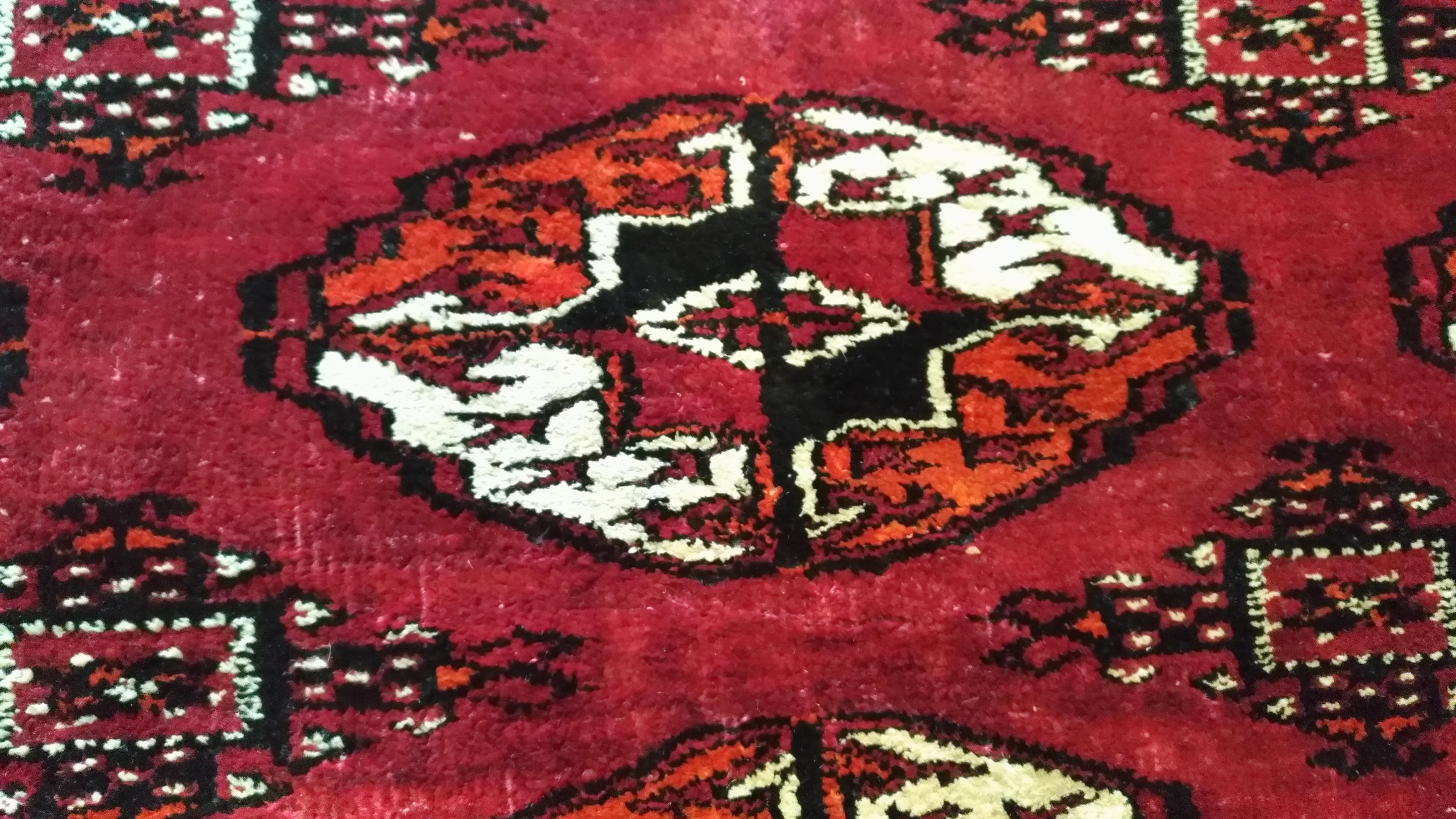 Tapis Boukara ancien entièrement en soie 972 en vente 1