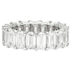 Bracelet éternel en diamant taillé en émeraude 9.72 carats
