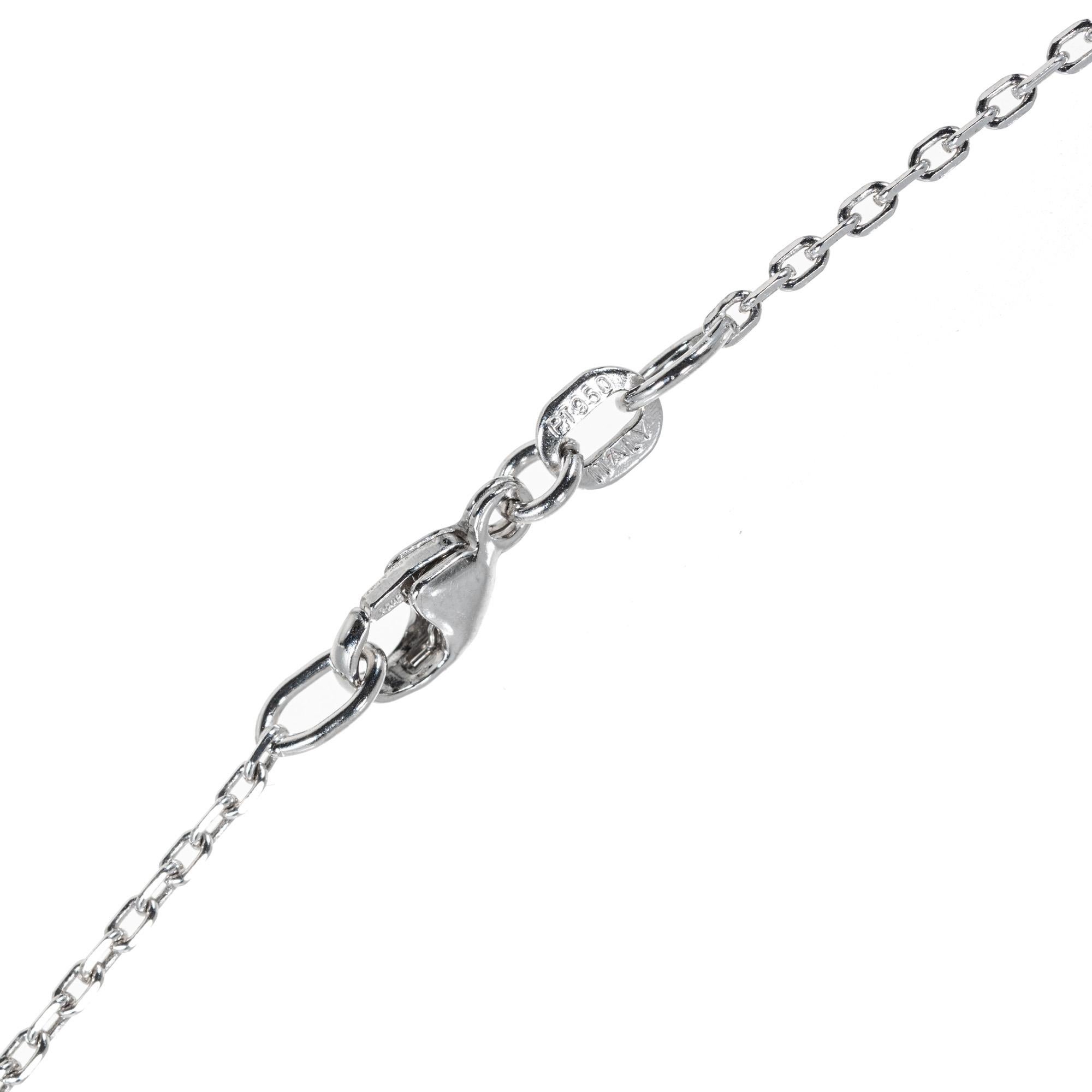 9.75 Carat Aquamarine Diamond Platinum Pendant Necklace For Sale 2