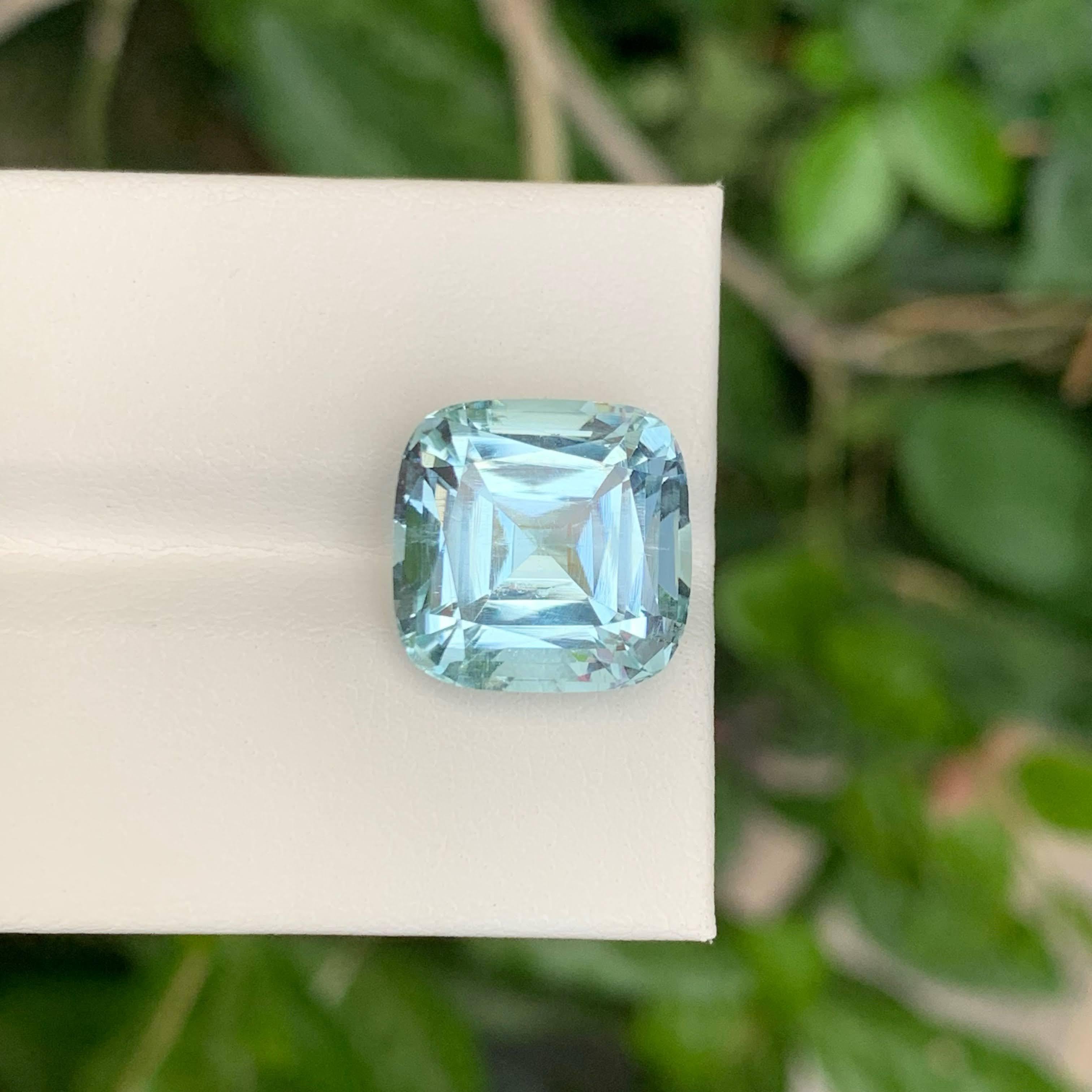 9,75 quilates de aguamarina azul natural suelta talla cojín piedra preciosa paquistaní en venta 5