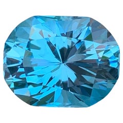 9,75 quilates gema facetada de topacio azul cielo talla fantasía