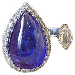 cabochon cut diamond 9.75 Carats, Tanzanite Cabochon
Rose Cut Diamond Cocktail / Dome Ring