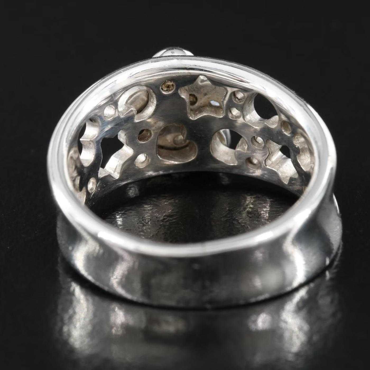 $9750 / NEW / PASQUALE BRUNI - ITALY designer Flower Diamond Ring / 18K Gold For Sale 1