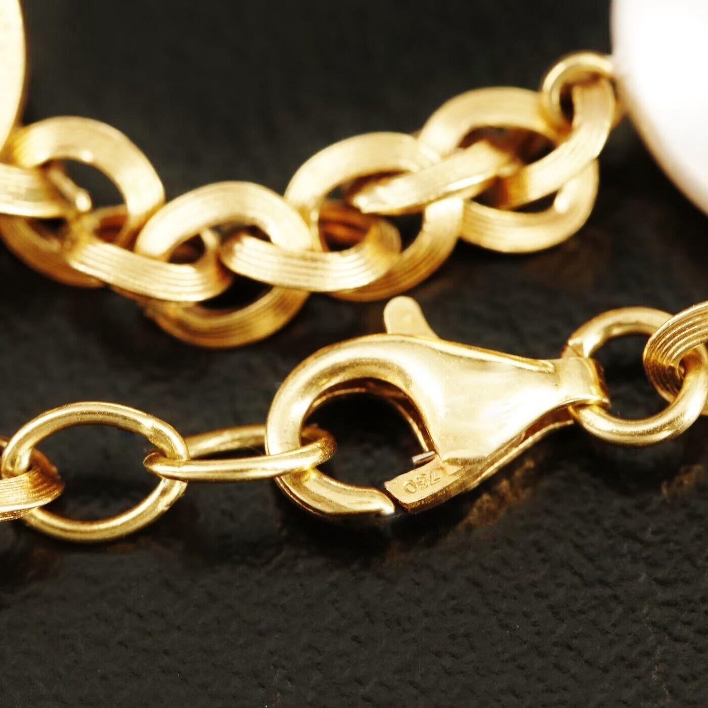 Women's $9750 / Yvel Biwa Coin Pearl Diamond Statin Necklace / 18k Gold For Sale