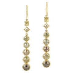 9.76 Carat Fancy Diamond 18 Karat Gold Earrings