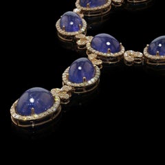 97.79 Carat Tanzanite Diamond Necklace