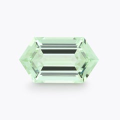 9.78-Carat Hexagon Green Tourmaline: Rare Gem for Custom Jewelry Masterpiece
