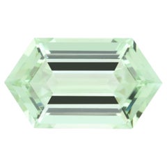 9.78-Carat Hexagon Green Tourmaline: Rare Gem for Custom Jewelry Masterpiece