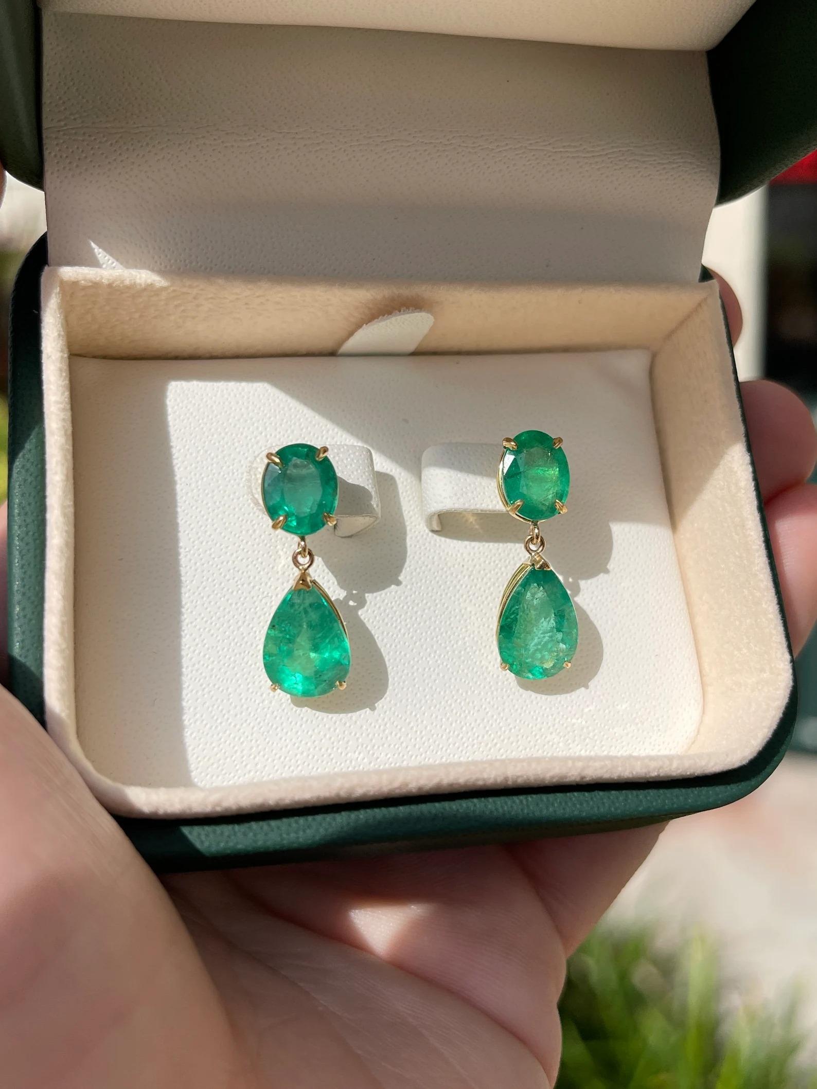 dark green stone earrings