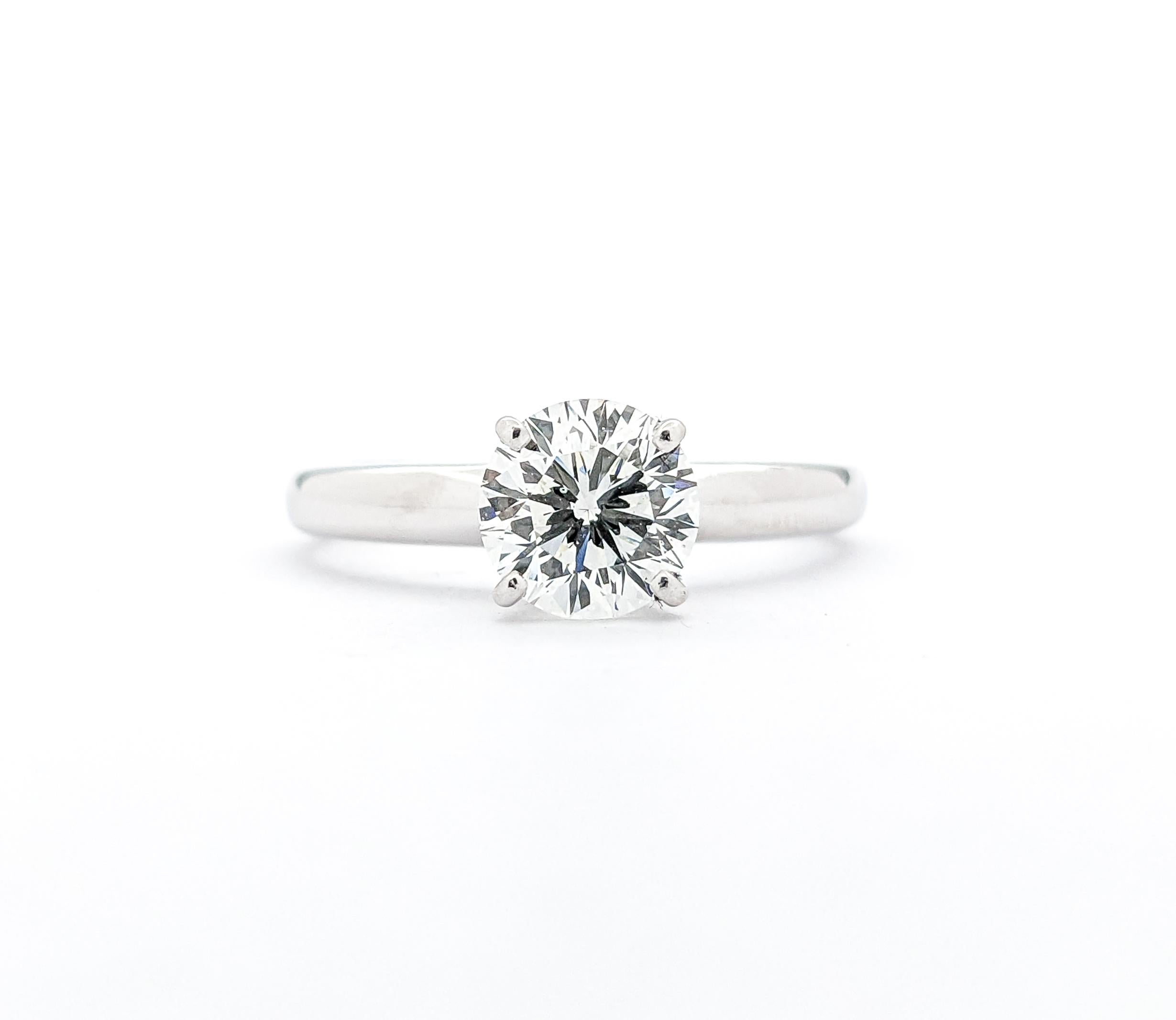 .97ct Diamond Engagement Solitaire Ring In White Gold For Sale 6