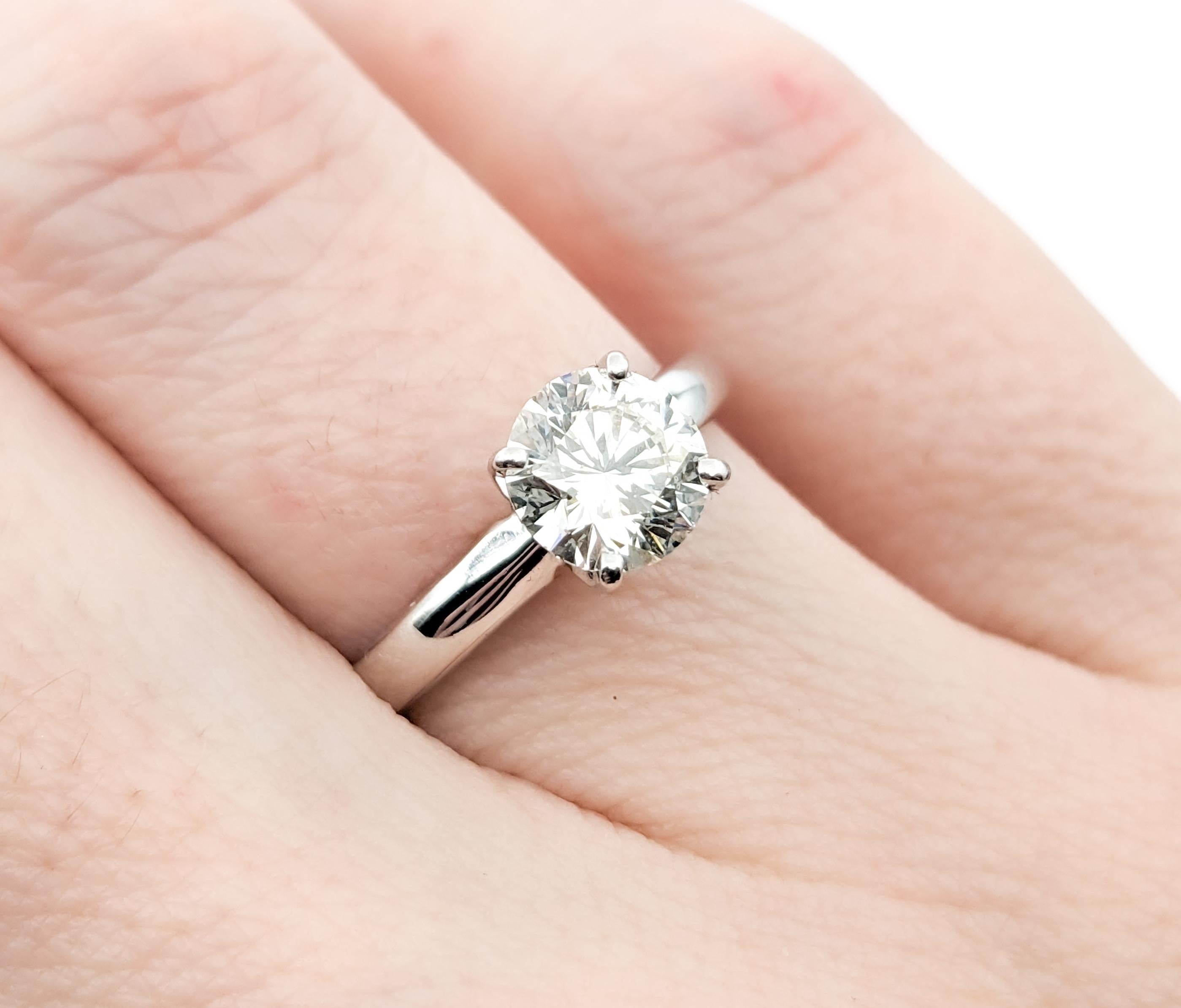 .97ct Diamond Engagement Solitaire Ring In White Gold In Excellent Condition For Sale In Bloomington, MN