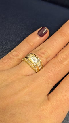 .97cts Emerald-Cut Diamond 18K Gold Ring