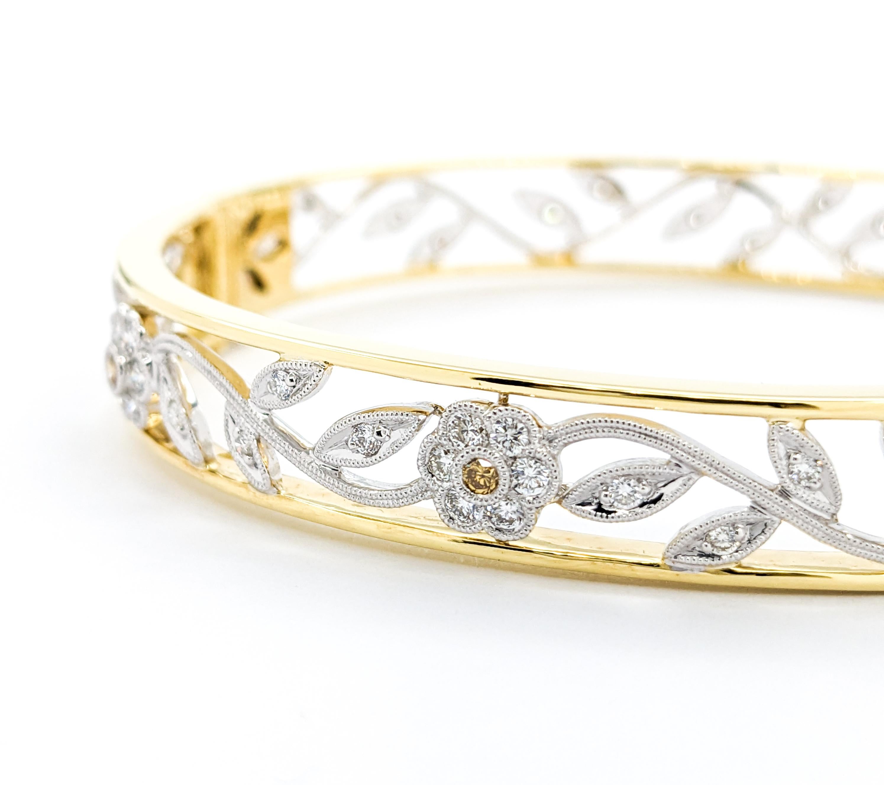 .97ctw Diamond Scharnier Armreif In zwei-Ton 4