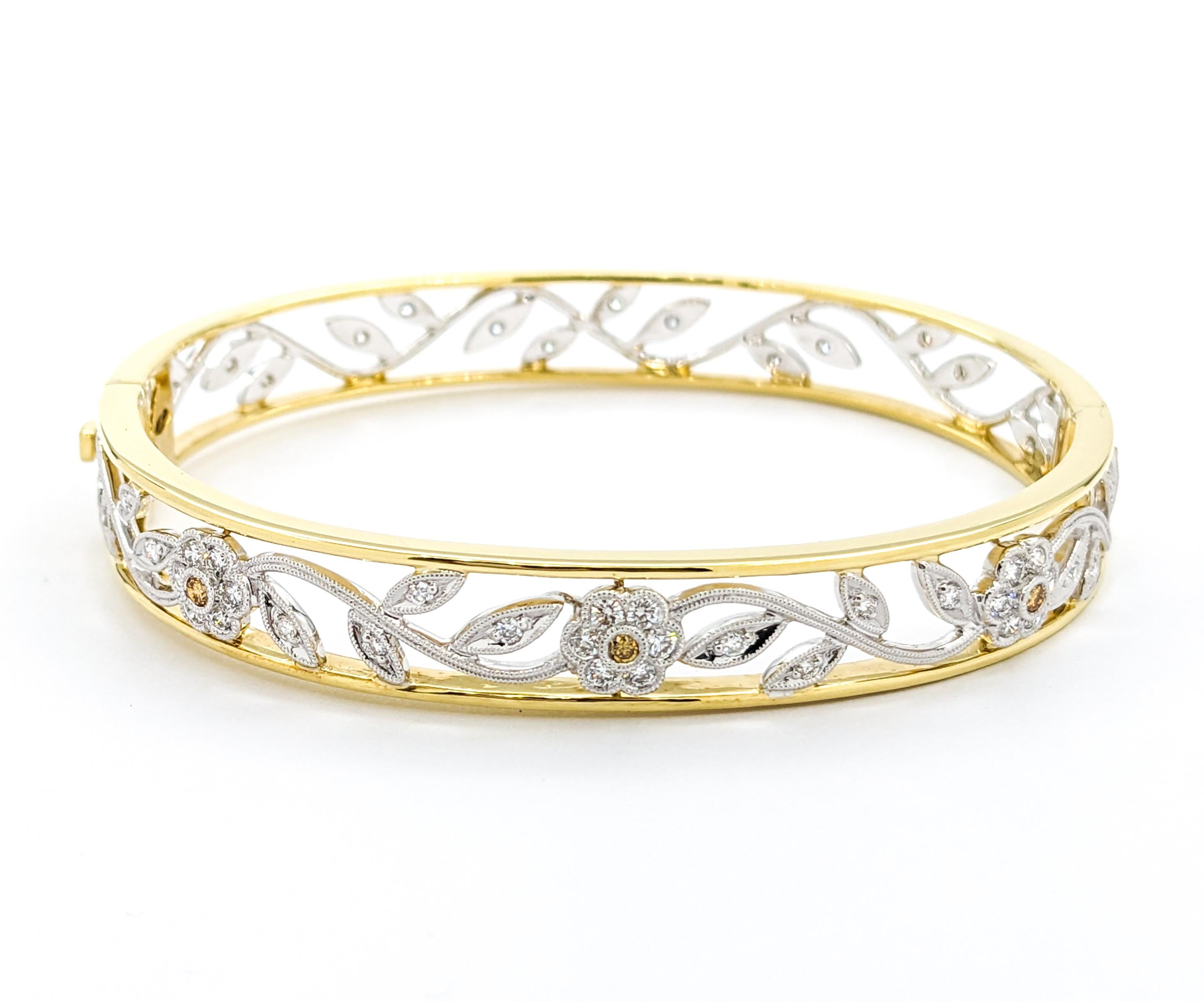 .97ctw Diamond Scharnier Armreif In zwei-Ton 3
