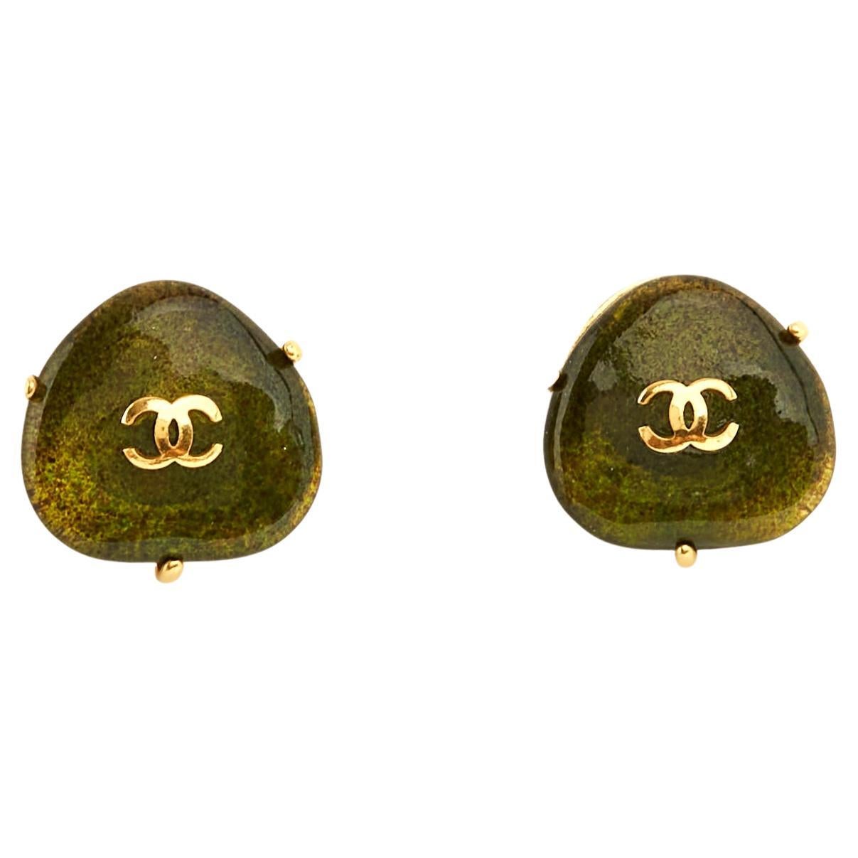 turquoise chanel earrings