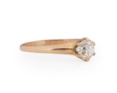 .98 Carat Edwardian Diamond 14 Karat Yellow Gold Engagement Ring