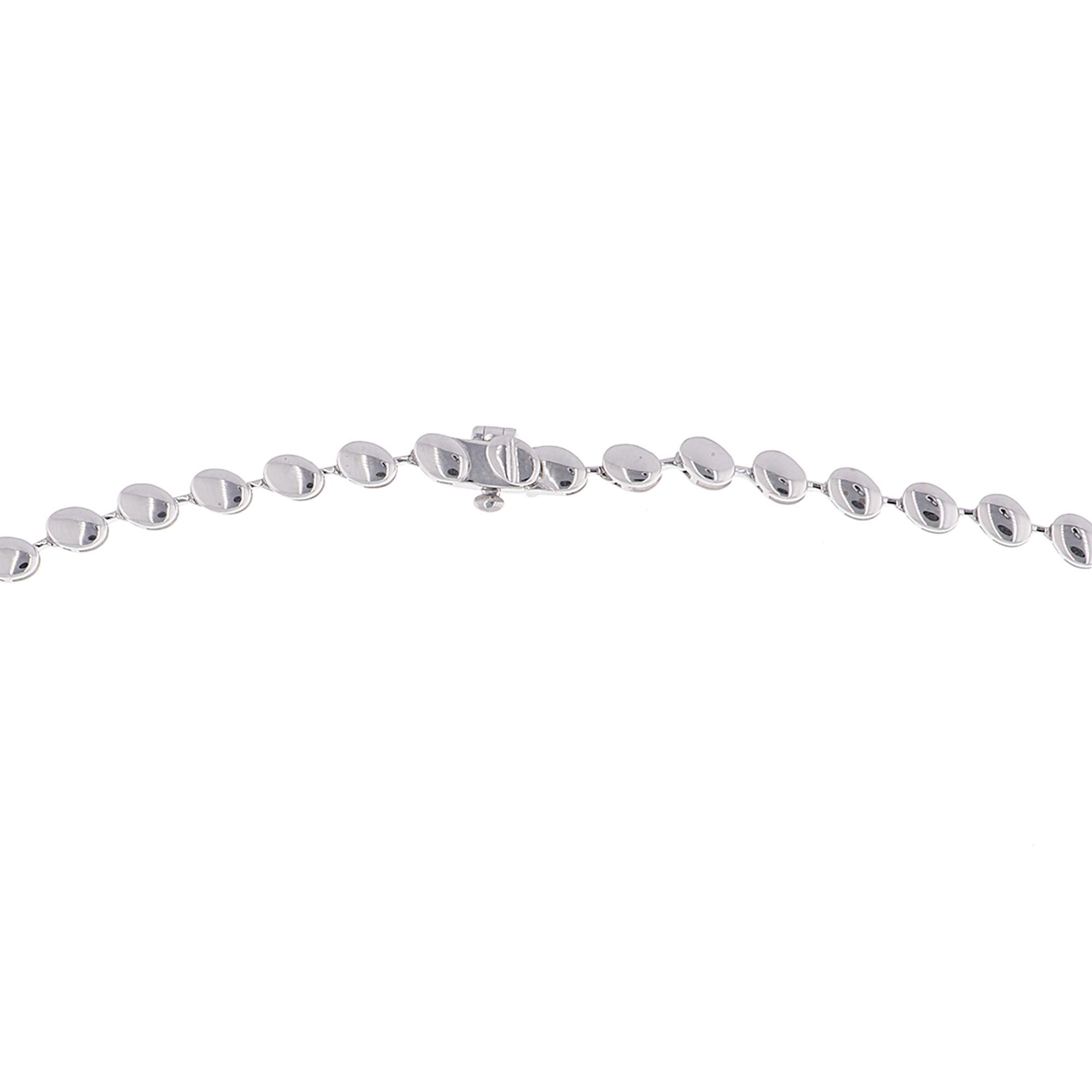 Donna 9,8 Carati SI Chiarezza HI Colore Collana di diamanti a forma multipla in oro bianco 14 carati in vendita