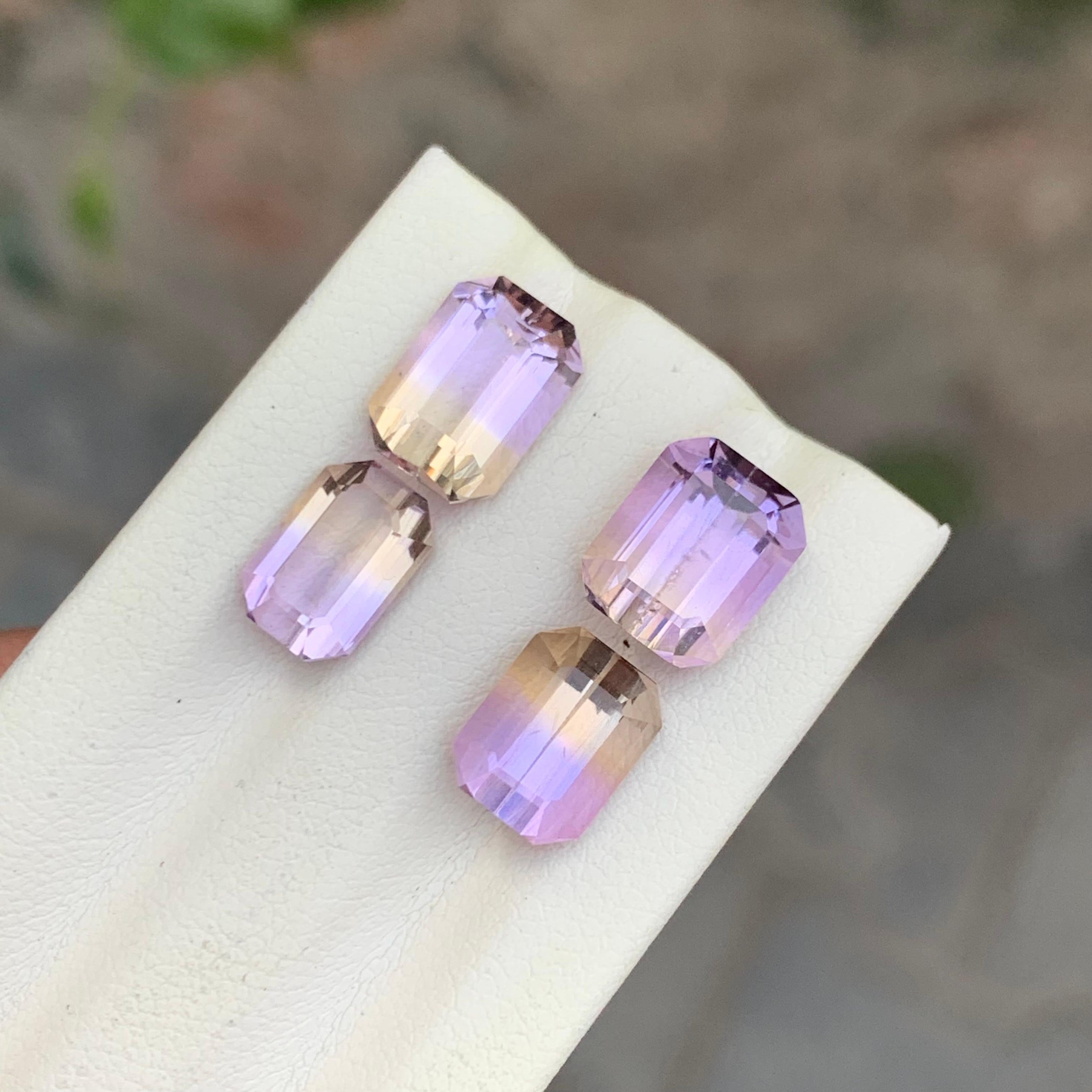Faceted Ametrine Lot 

Weight: 9.80 Carats
Sizes: 1.90 To 3.00 Carats 
Origin: Brazil
Color: Purple & Yellow
Treatment: Non
Certficate: On Demand
.
Ametrine is a unique and captivating gemstone that displays a harmonious blend of two stunning