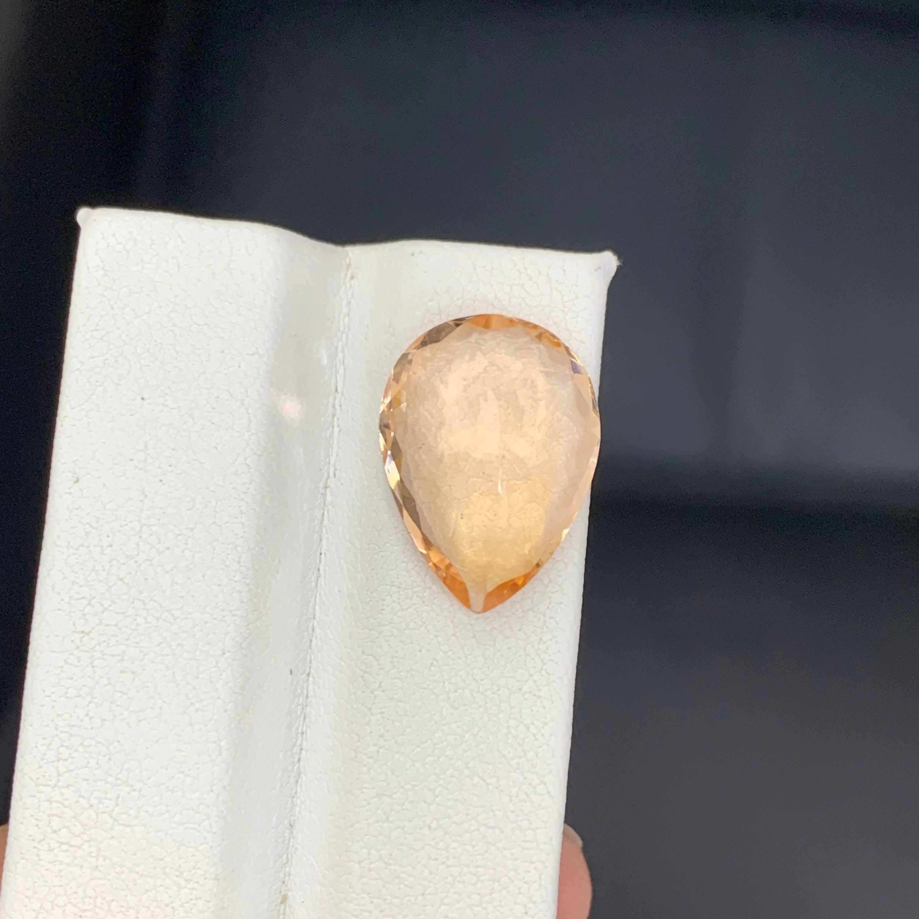 9,80 Karat Natürlicher loser Pfirsich Morganit Stein Birnenschliff Afrikanischer Edelstein im Zustand „Neu“ im Angebot in Bangkok, TH