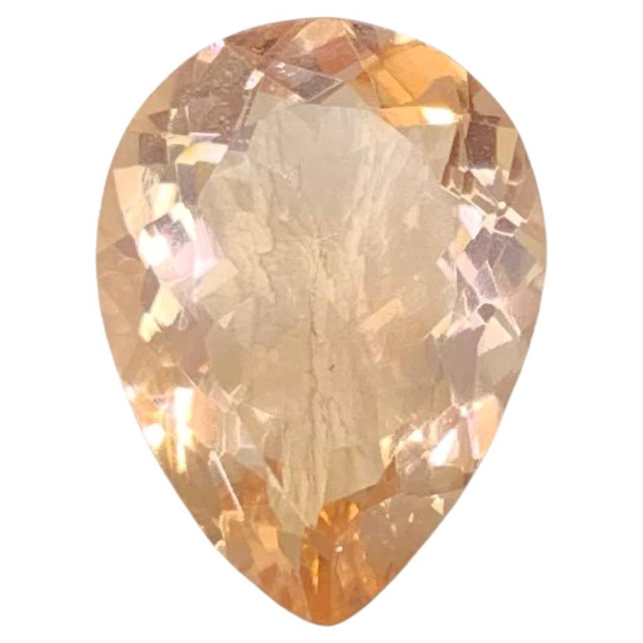 9,80 carati di morganite naturale allentata con taglio a pera gemma africana