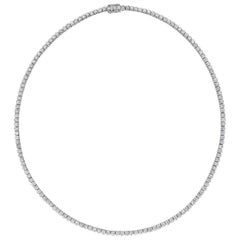 9,80 Karat Diamanten im Brillant-Rundschliff Classic Tennis-Halskette