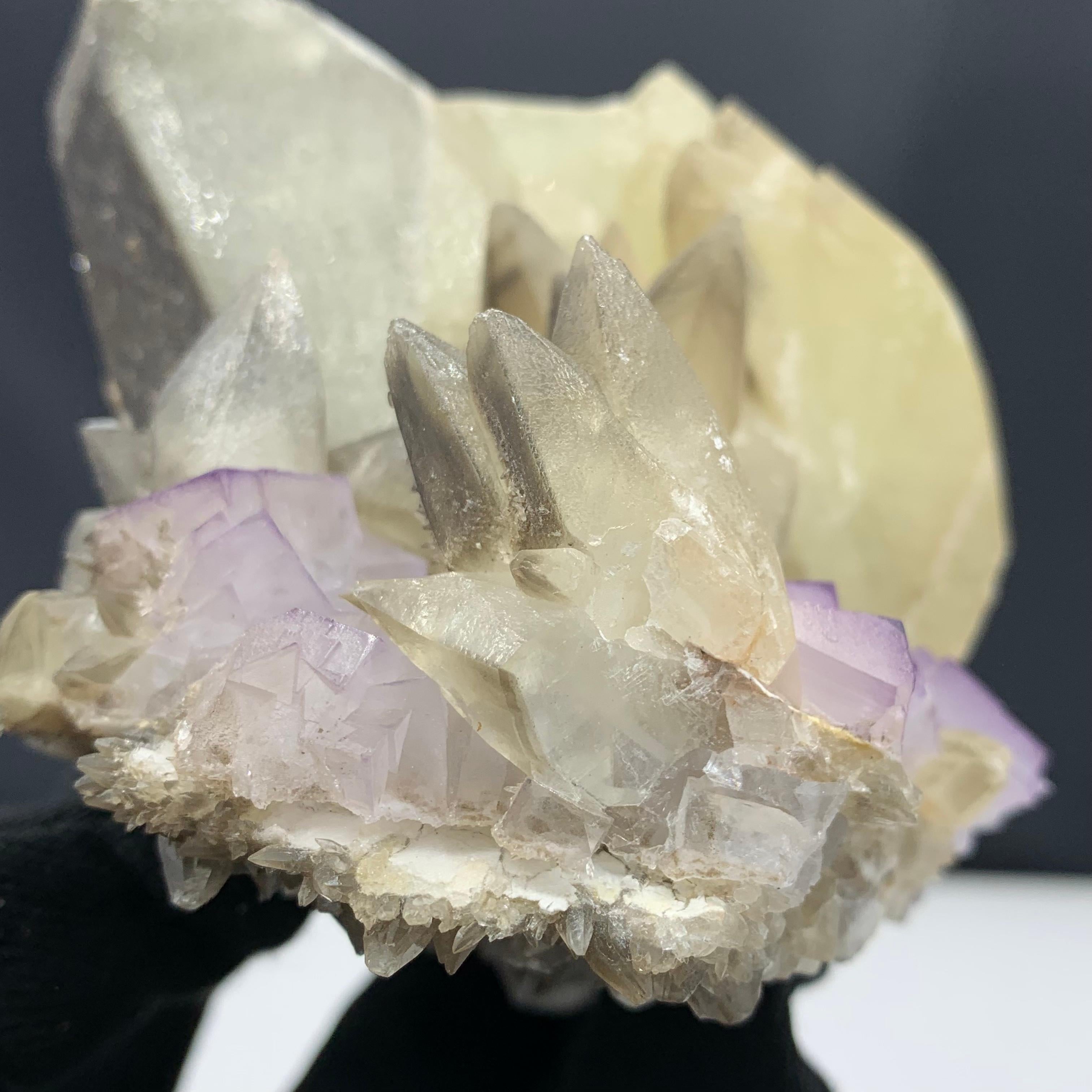 980 Gram Glorious Calcite With Florite Bunch From Balochistan, Pakistan  For Sale 8