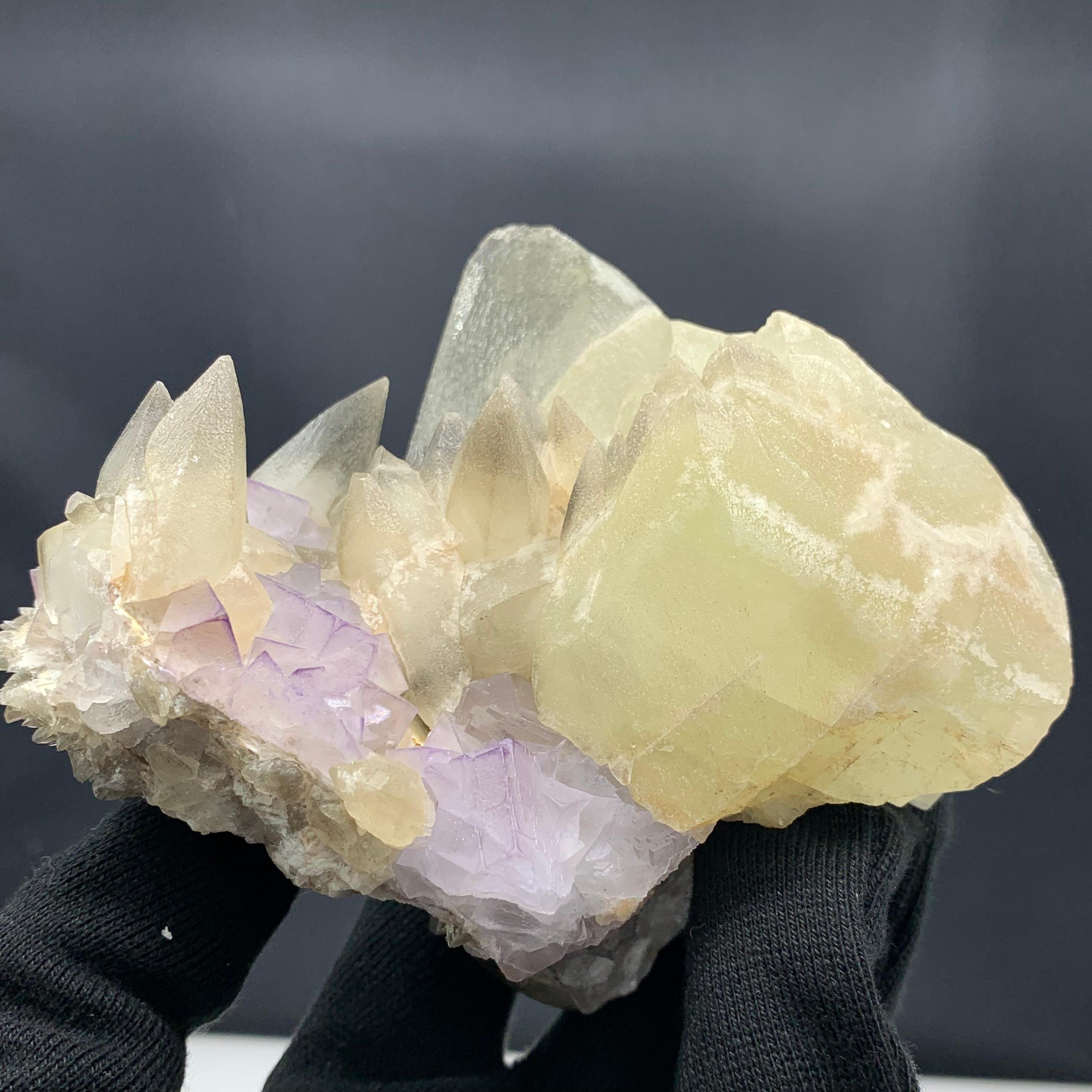 Other 980 Gram Glorious Calcite With Florite Bunch From Balochistan, Pakistan  For Sale