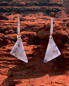 Orecchini di diamanti naturali in oro bianco 14k con pietra Cody da 9,80 carati