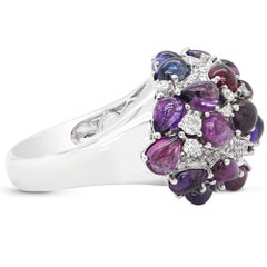 9.81 Carat No Heat 'Nebula' Color Sapphire 18K Candy Designer Ring