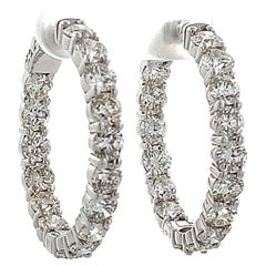 9,81 Karat Diamant-Ohrringe mit Innenseite und Außenseite 