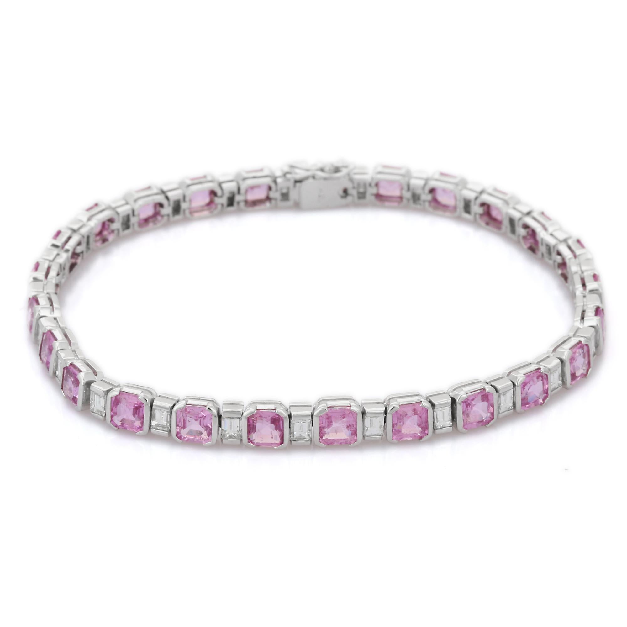 natural pink sapphire bracelet