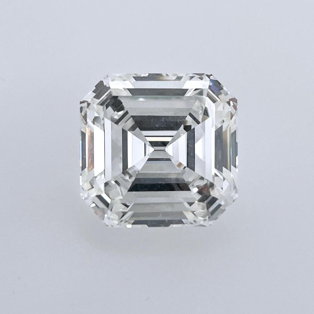 For Sale:  9.82 Carat Square Emerald Cut Diamond Ring GIA Certified 3