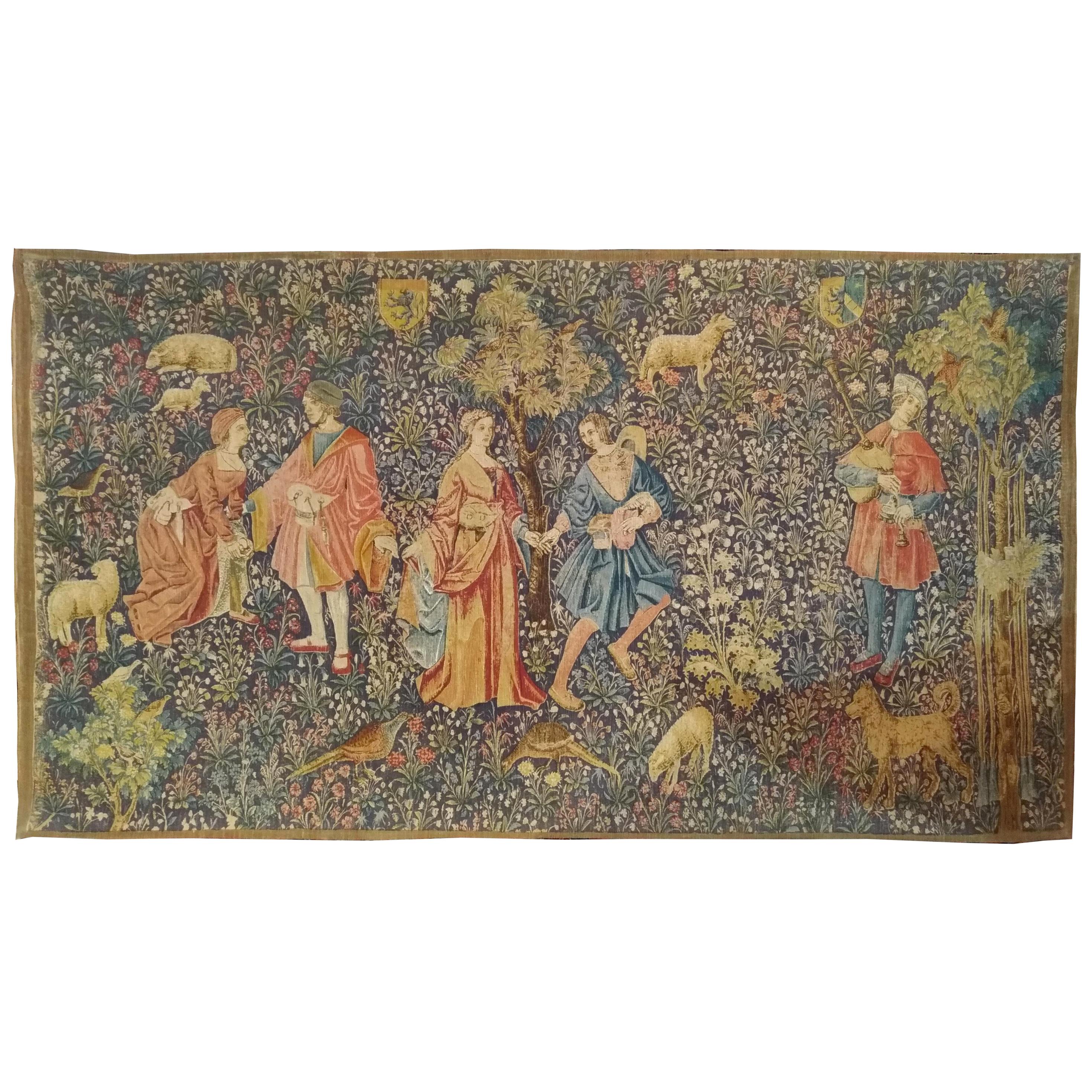 A Vintage Tapestry with Medieval Themes at 1stDibs