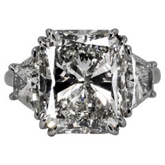 9.84 Carat TW Platinum Diamond Ring