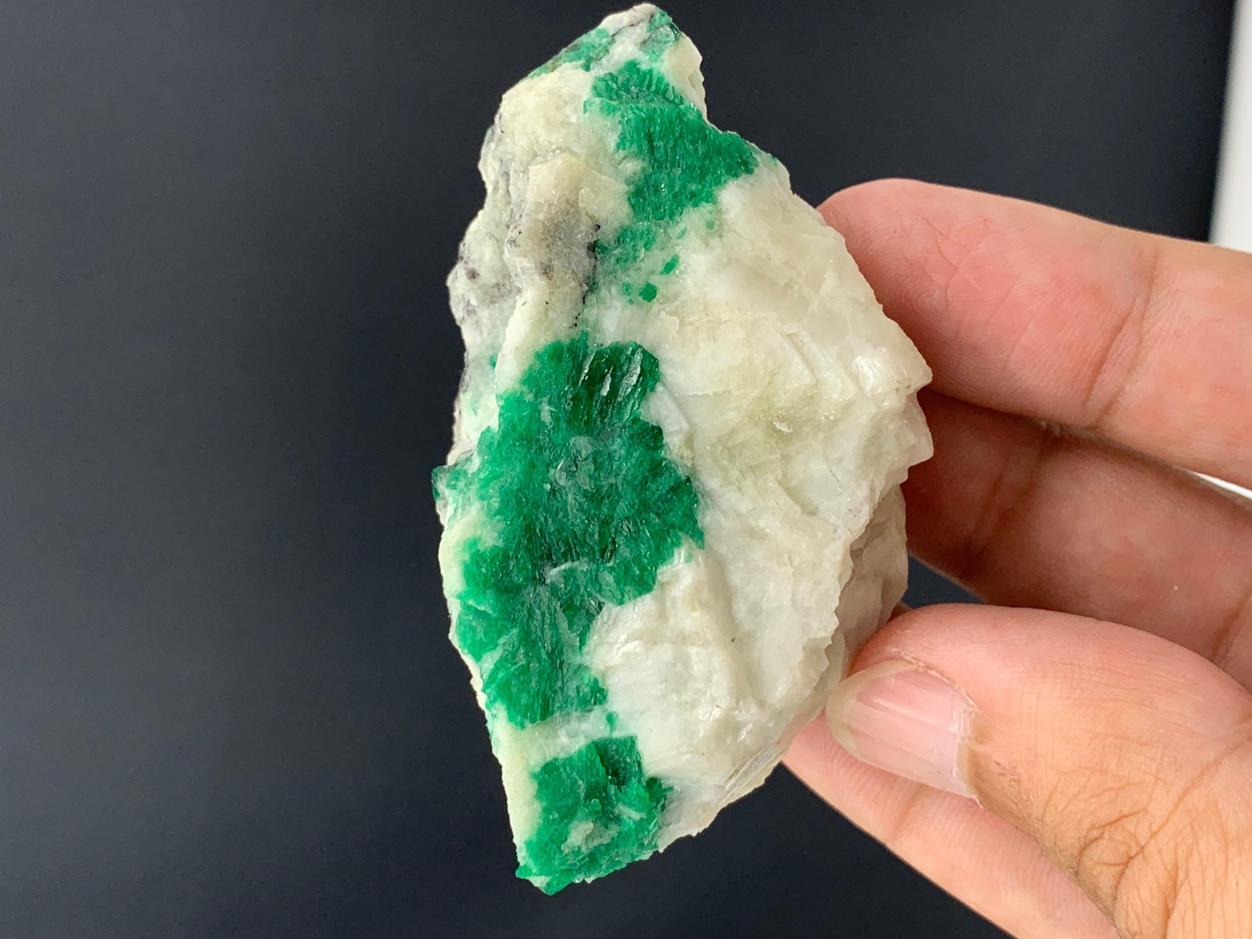98.71 Gram Gorgeous Emerald Specimen From Swat Valley, Pakistan  For Sale 12