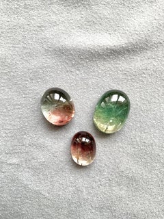 98.90 Carats Bi Color Tourmaline Oval cabochon very good quality color variety