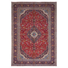9'8"x12'10" Pepper Red Zoroastrian Kishoon Hand Knotted Soft Wool Oriental Rug