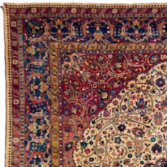 9.8x12.2 Ft Signed Petag Tabriz Carpet. circa 1920. Excellent Original Condition