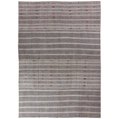 9.8x13.8 Ft Vintage Hand-Woven Turkish Kilim Rug, Flat-Weave Floor Covering