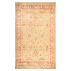 9
8 "x16
 Beige Afghan Peshawar mit All Over Mahal Design Handgeknüpfter Wollteppich