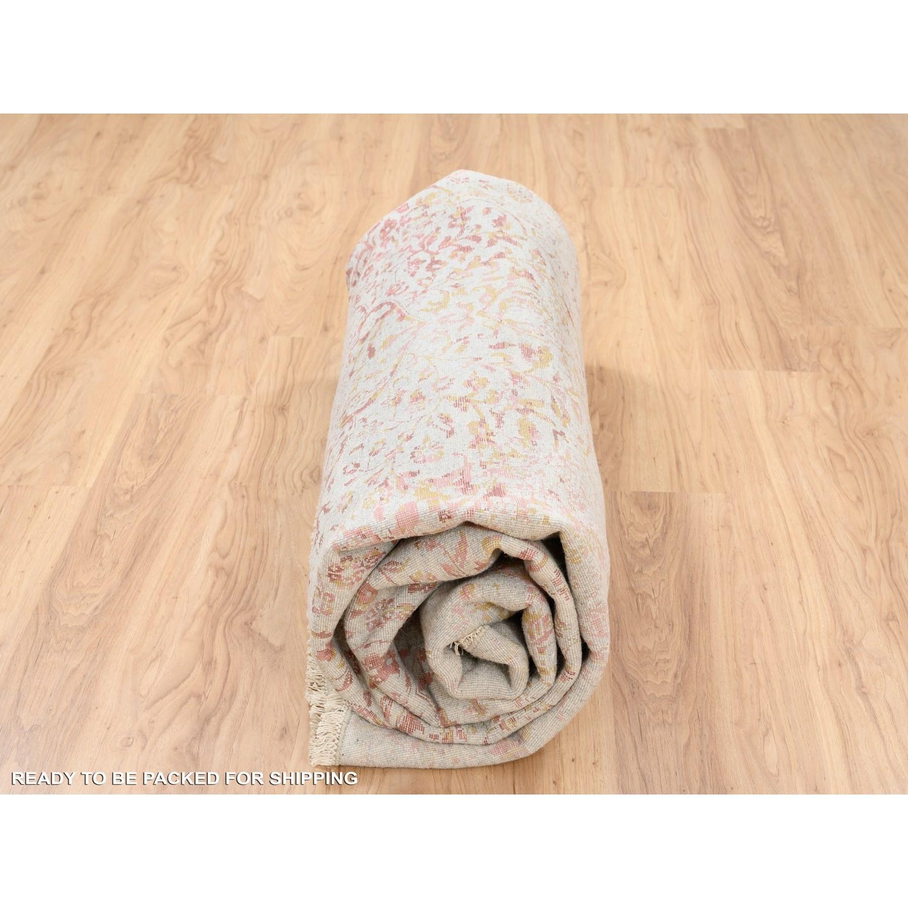 Tappeto rotondo persiano Erased Design 9'8 