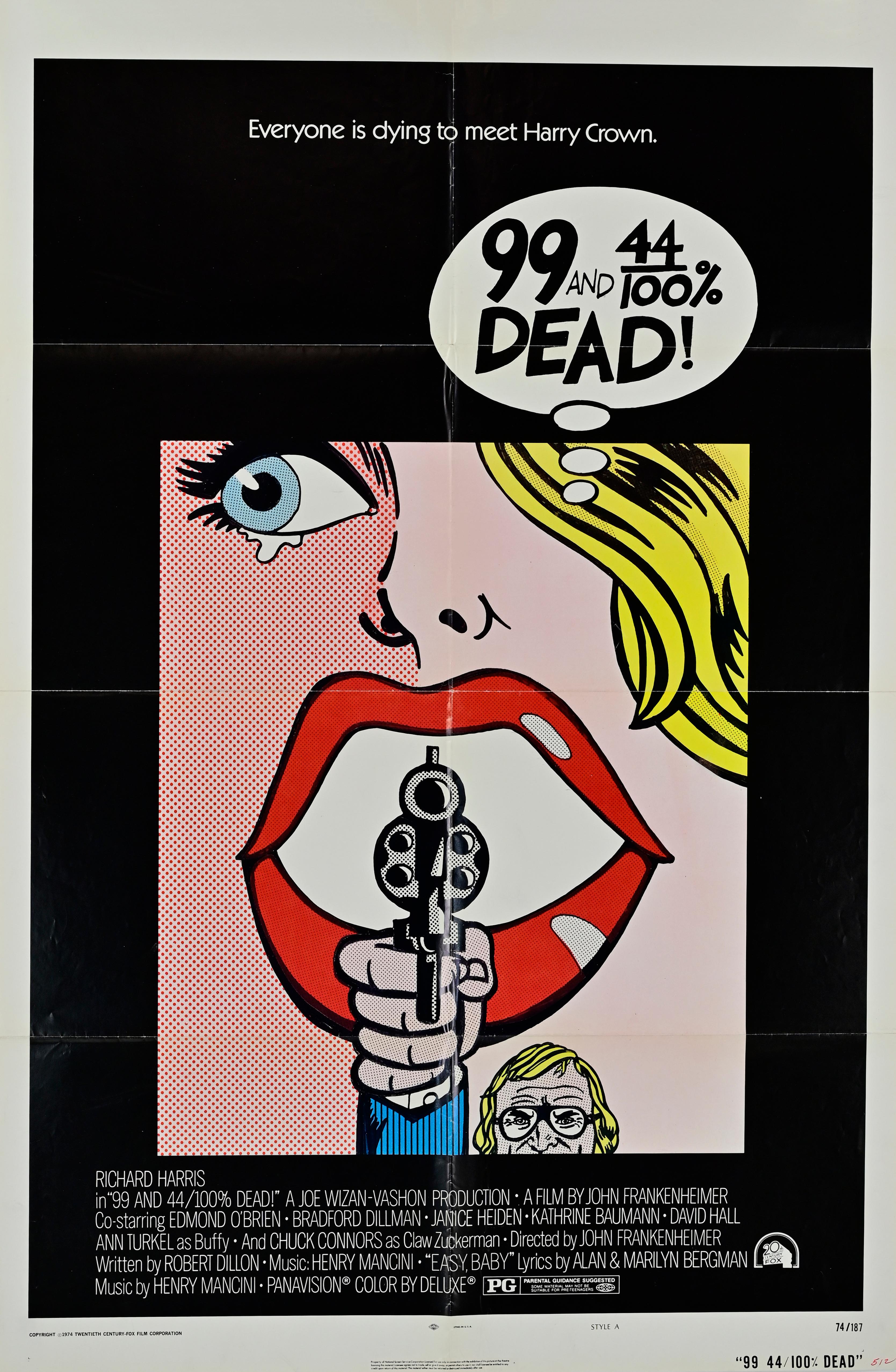 99 and 44/100% Dead (1974, USA) In Good Condition For Sale In Roma, IT