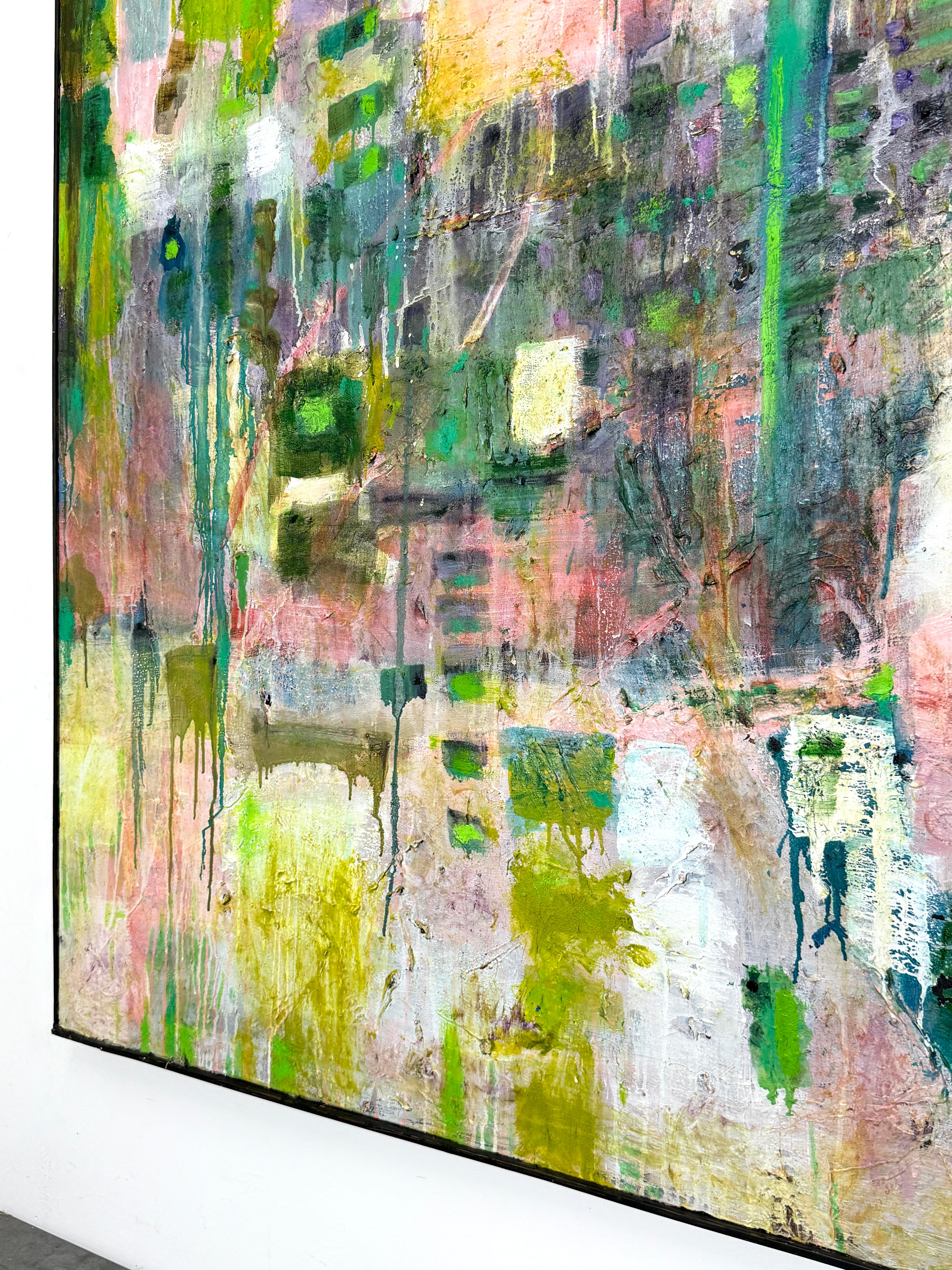 99 x 56 Monumentales Abstraktes Originalgemälde Acryl auf Leinwand von Nathan Caplan im Angebot 2