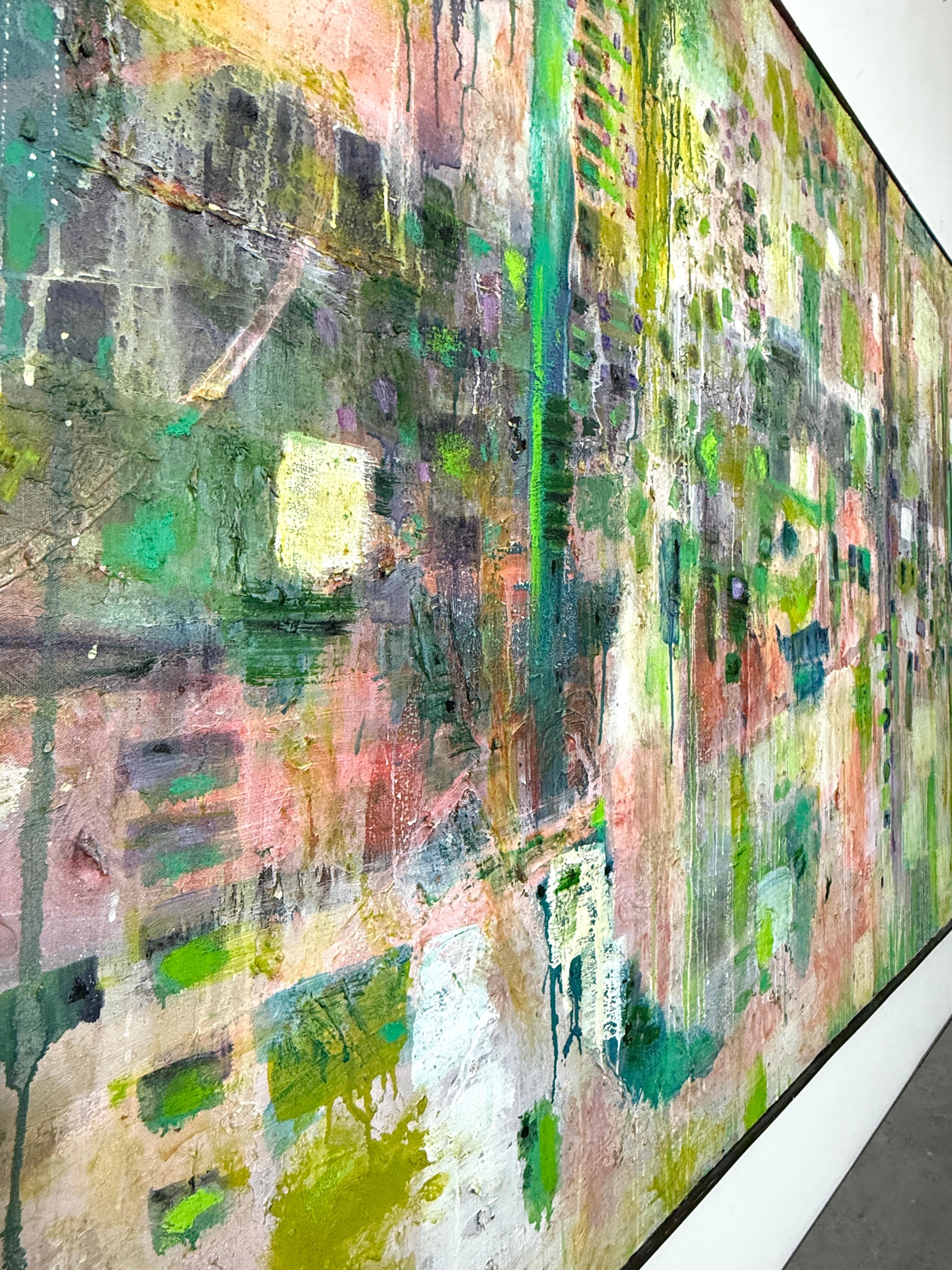 99 x 56 Monumentales Abstraktes Originalgemälde Acryl auf Leinwand von Nathan Caplan im Angebot 3