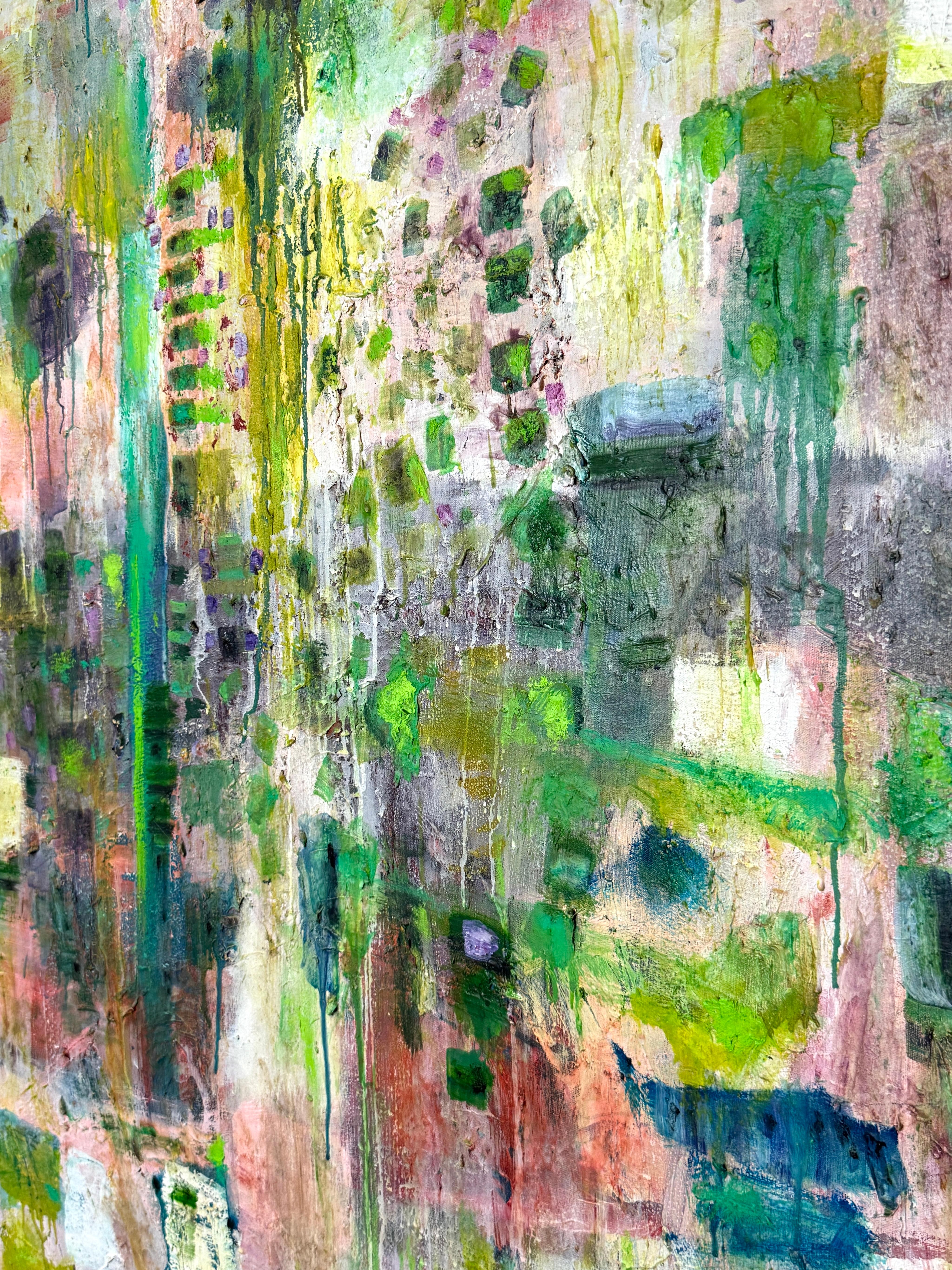 99 x 56 Monumentales Abstraktes Originalgemälde Acryl auf Leinwand von Nathan Caplan im Angebot 4