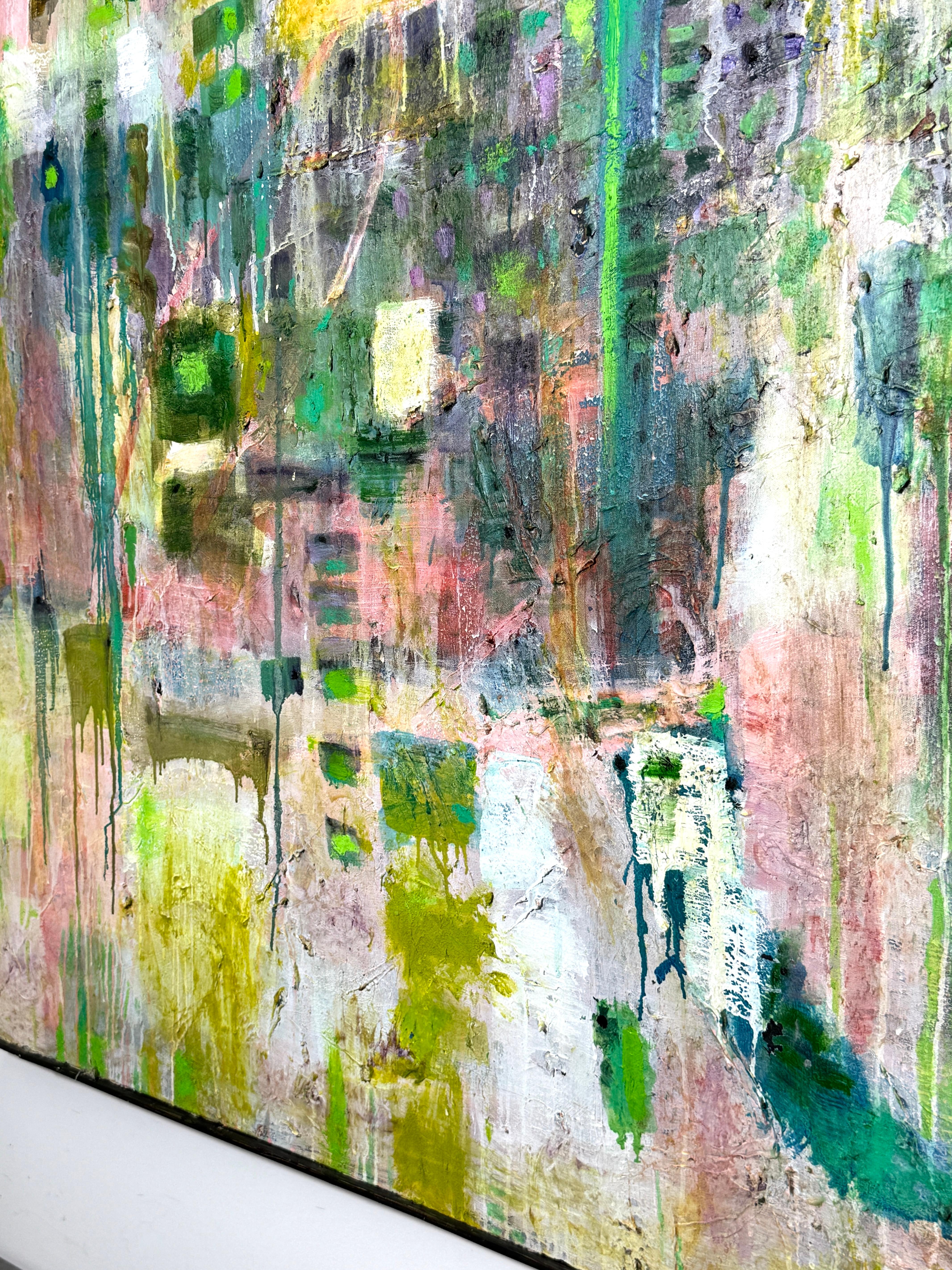 99 x 56 Monumentales Abstraktes Originalgemälde Acryl auf Leinwand von Nathan Caplan im Angebot 7