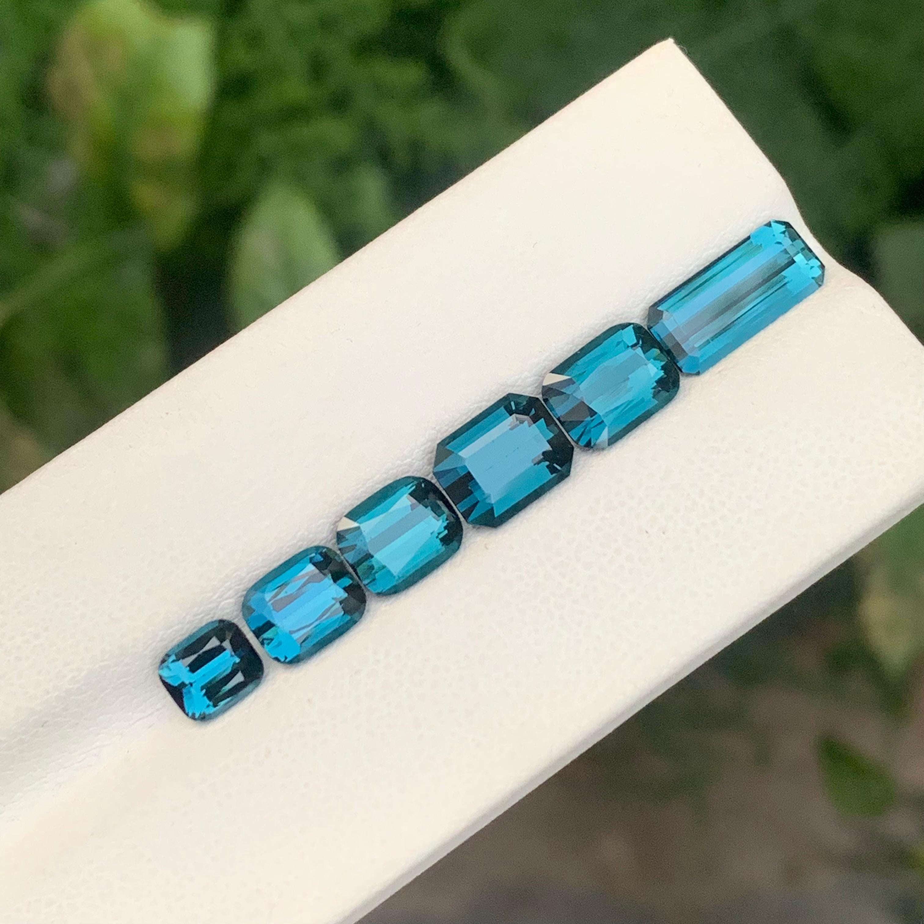 9.90 Carat Natural Loose Indicolite Tourmalines Lot Gemstones For Sale 4